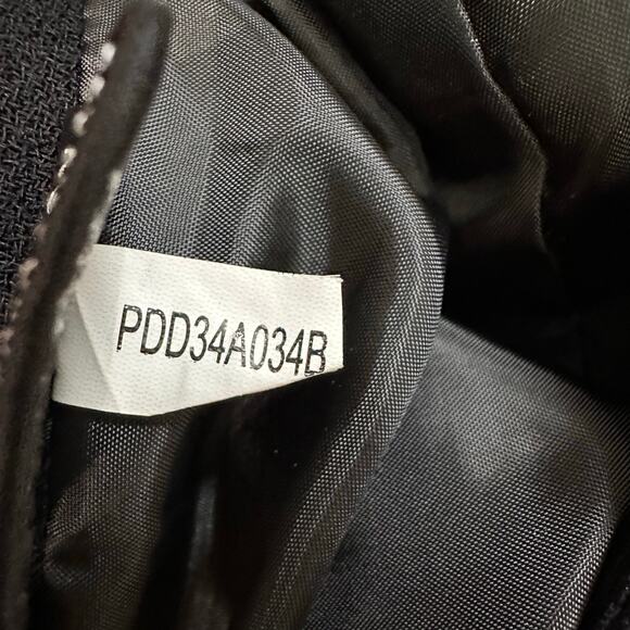 Albert Nipon Trumpet Skirt 100% Wool WMNS 12 Black Hidden Zip Lined Knee Length - Picture 4 of 7